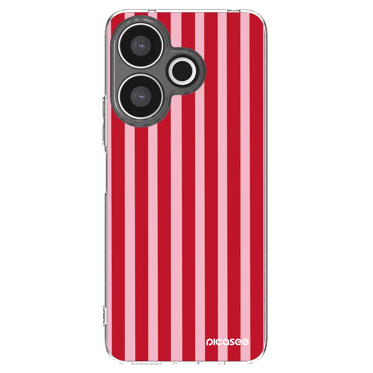 Picasee husă transparentă din silicon pentru Xiaomi Redmi 13 4G - Lines red