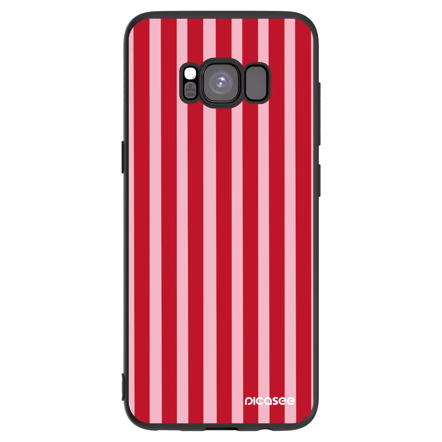Picasee husă neagră din silicon pentru Samsung Galaxy S8 G950F - Lines red
