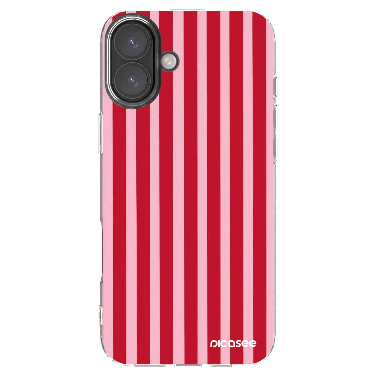 Picasee husă transparentă din silicon pentru Apple iPhone 16 Plus - Lines red