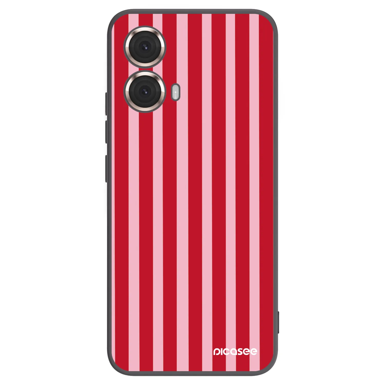 Picasee husă neagră din silicon pentru Motorola Moto G85 - Lines red