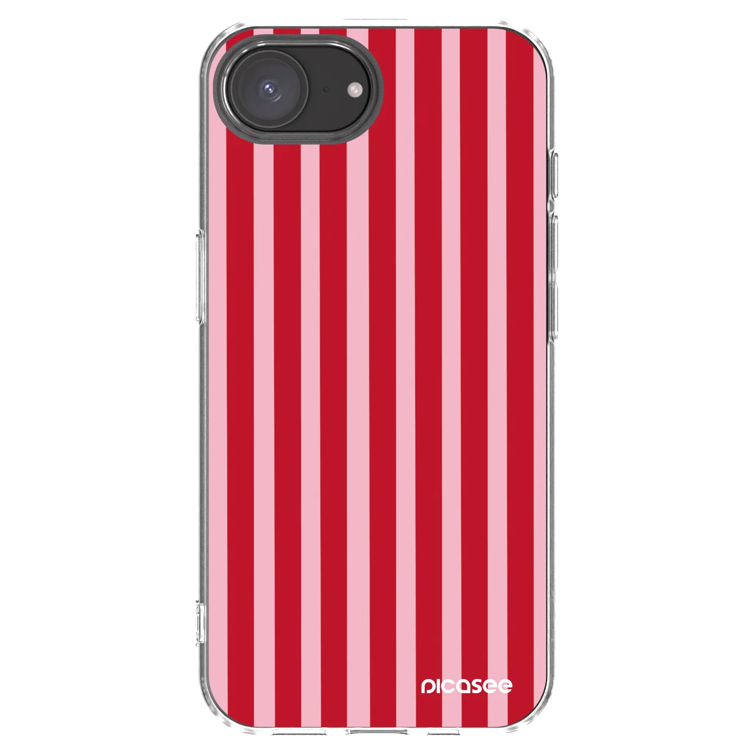 Picasee husă transparentă din silicon pentru Apple iPhone 16e - Lines red
