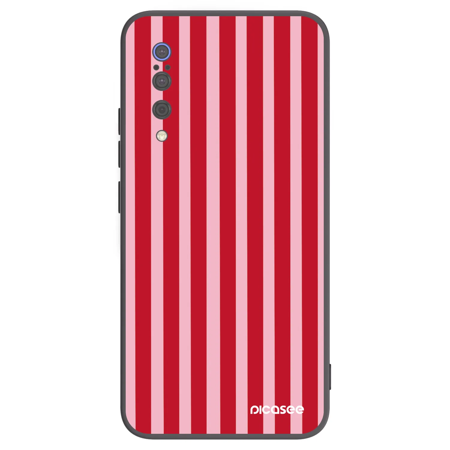 Picasee husă neagră din silicon pentru Xiaomi Mi 9 - Lines red