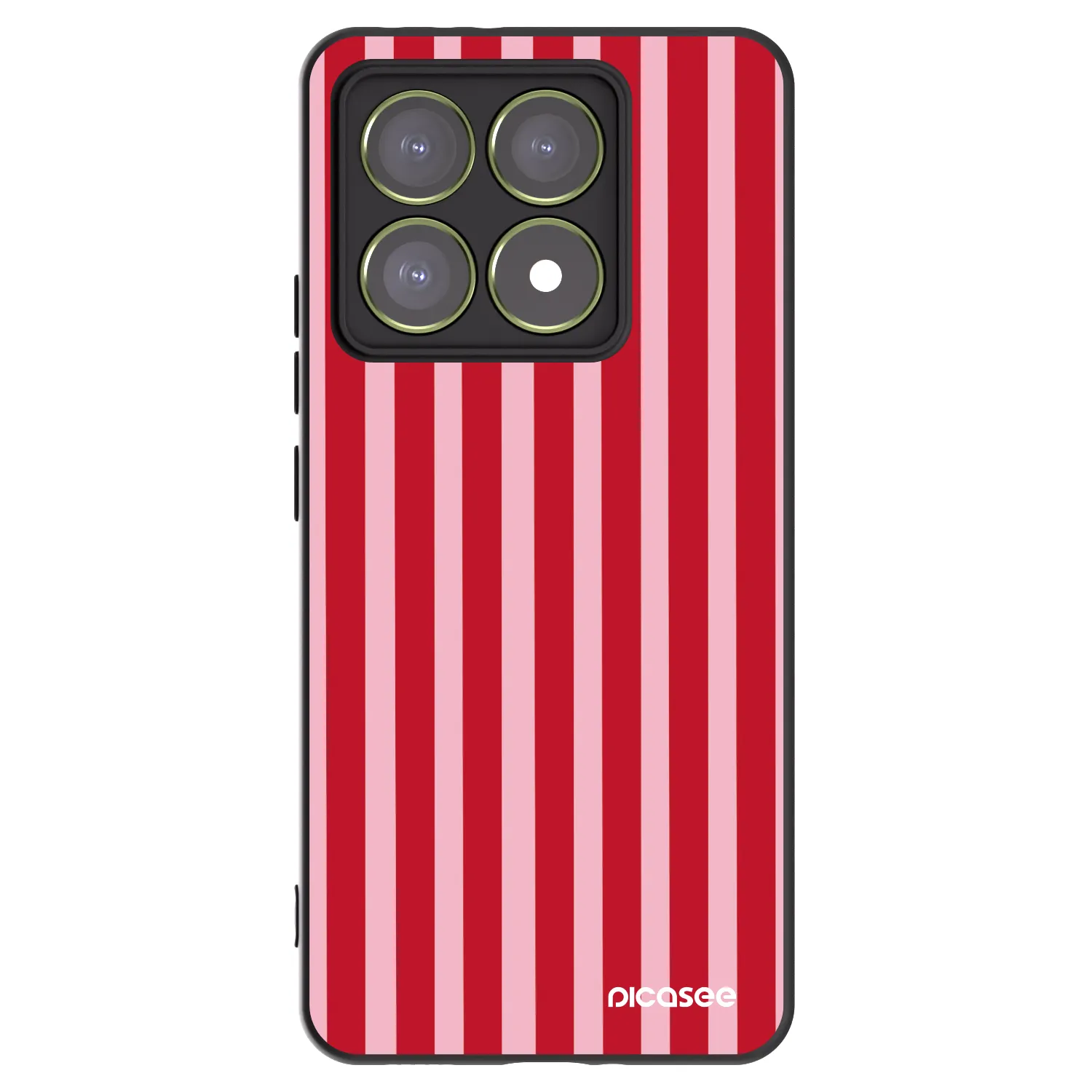 Picasee husă neagră din silicon pentru Xiaomi 14T - Lines red