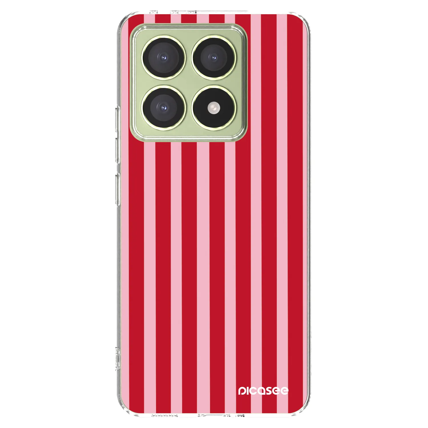 Picasee husă transparentă din silicon pentru Xiaomi 14T - Lines red