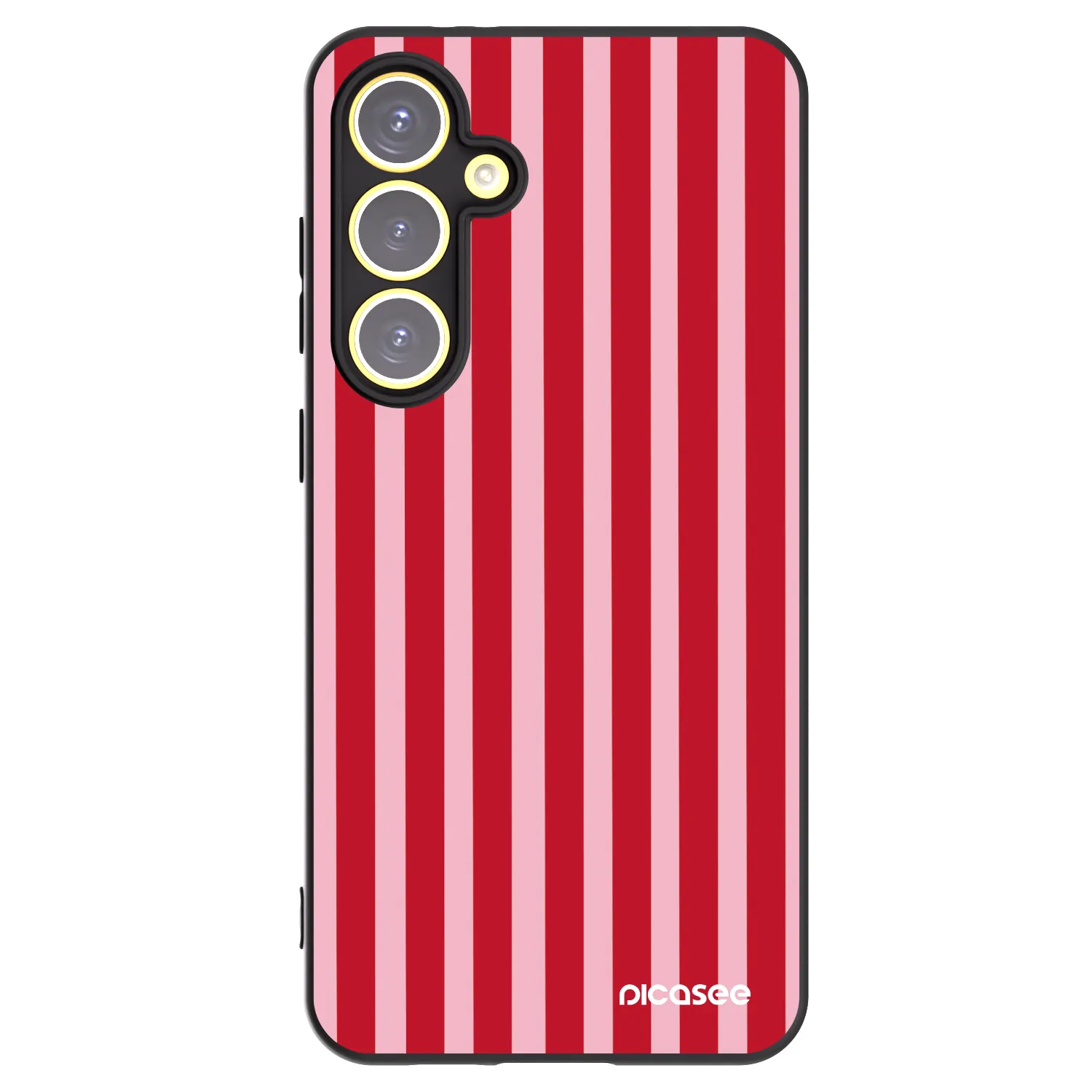 Picasee husă neagră din silicon pentru Samsung Galaxy S24 FE S721B - Lines red