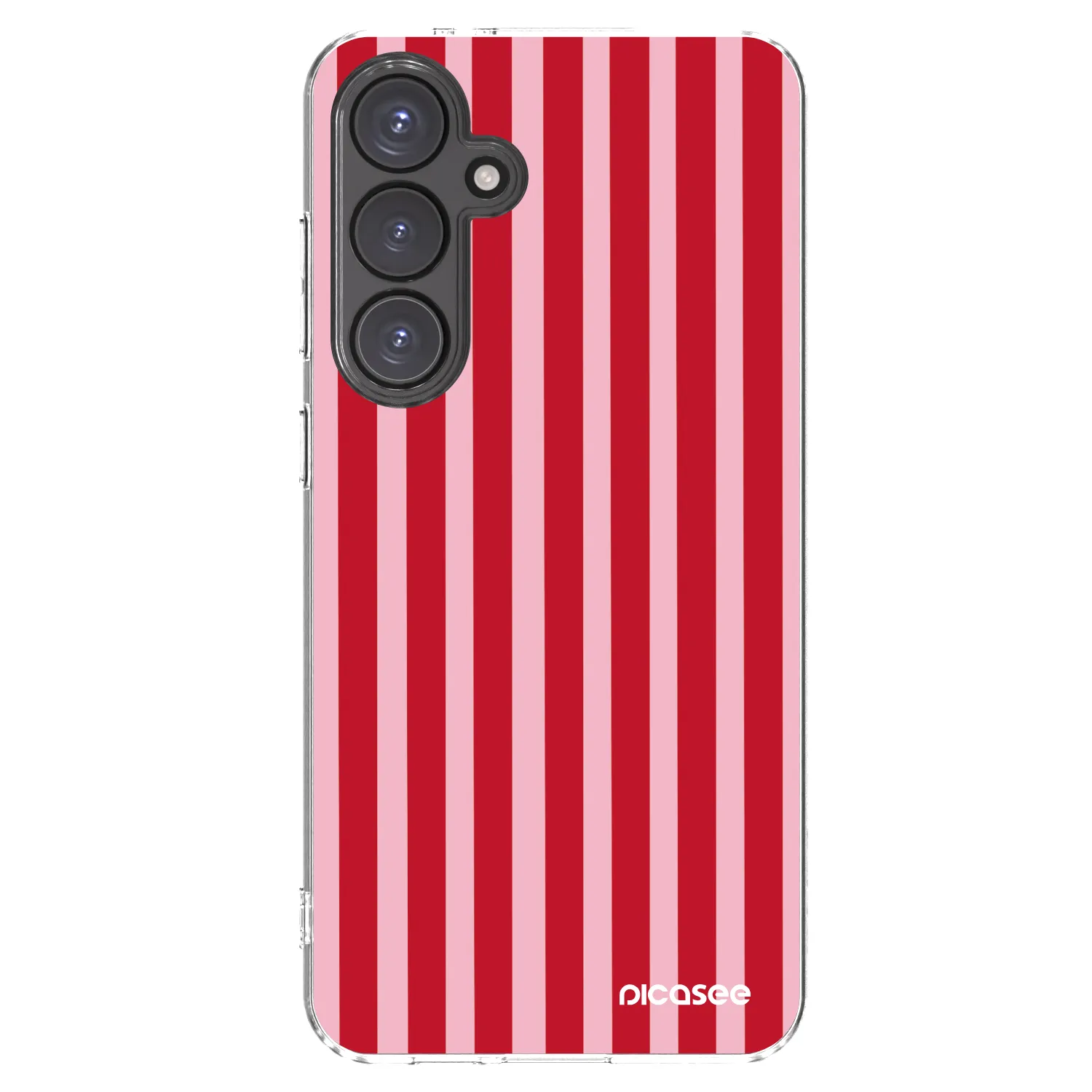 Picasee husă transparentă din silicon pentru Samsung Galaxy S24 FE S721B - Lines red