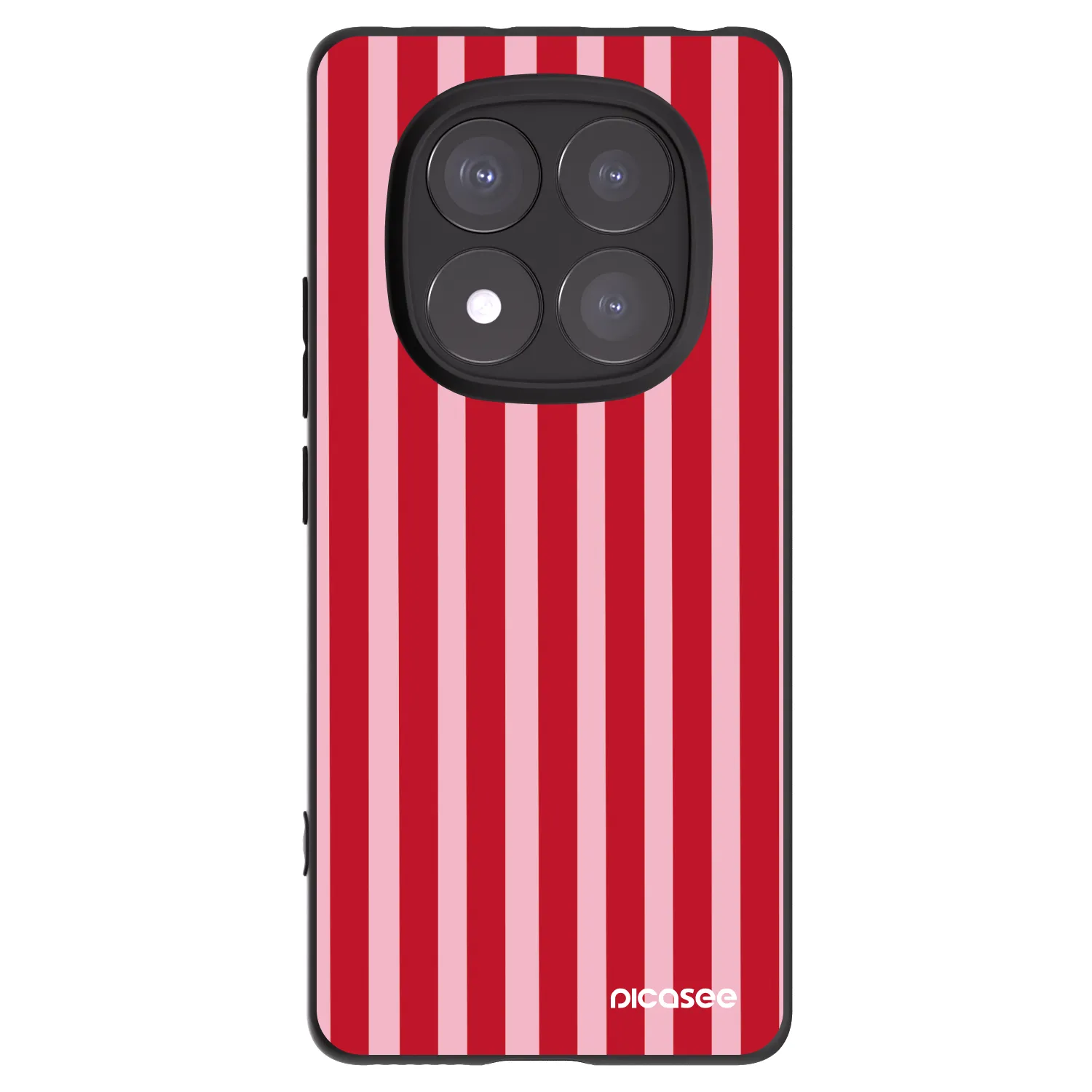 Picasee husă neagră din silicon pentru Xiaomi Redmi Note 14 Pro+ 5G - Lines red