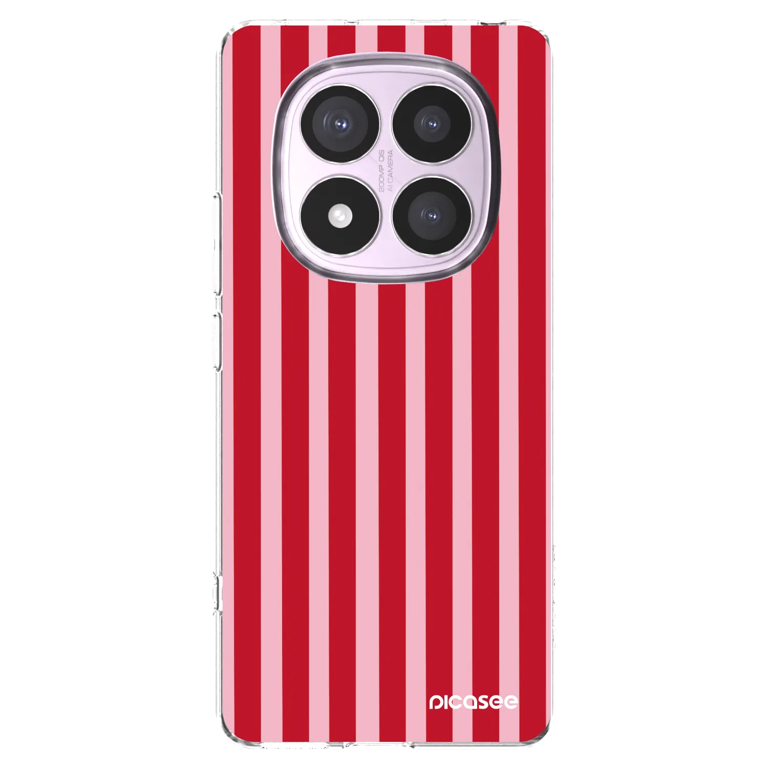 Picasee husă transparentă din silicon pentru Xiaomi Redmi Note 14 Pro 5G - Lines red