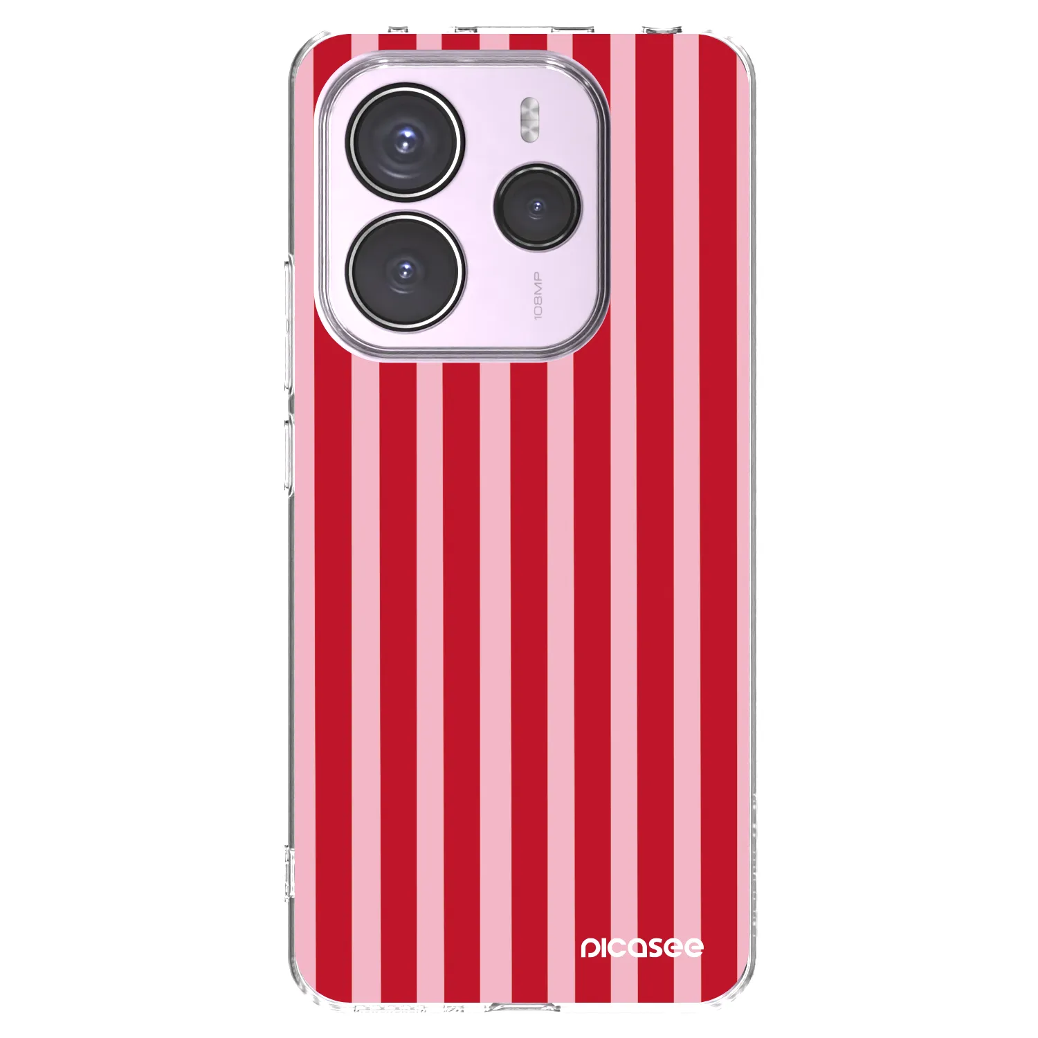 Picasee husă transparentă din silicon pentru Xiaomi Redmi Note 14 5G - Lines red