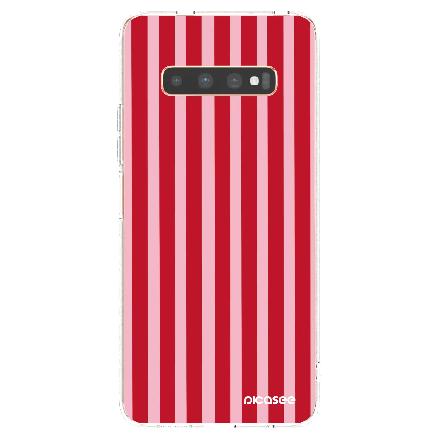 Picasee husă transparentă din silicon pentru Samsung Galaxy S10 Plus G975 - Lines red