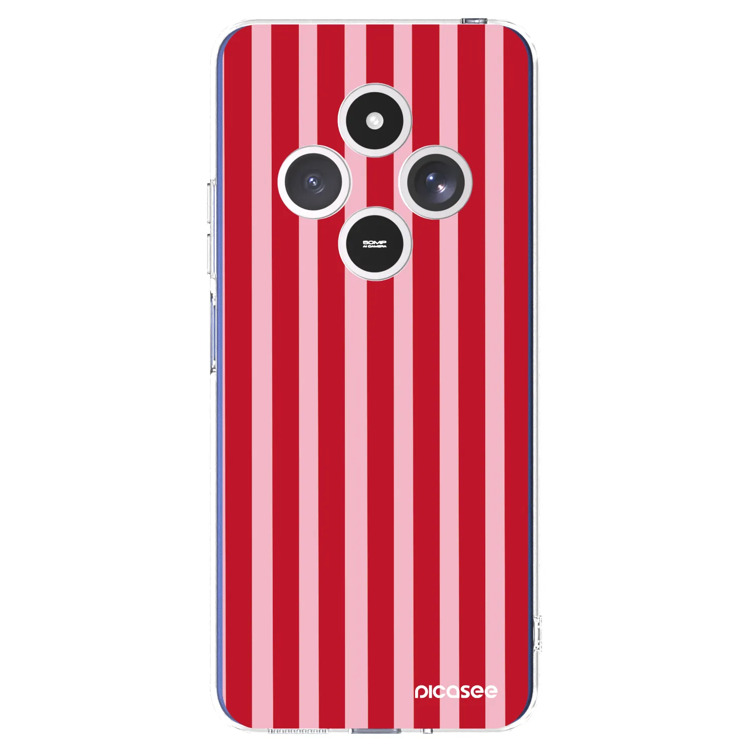 Picasee husă transparentă din silicon pentru Xiaomi Redmi 14C - Lines red