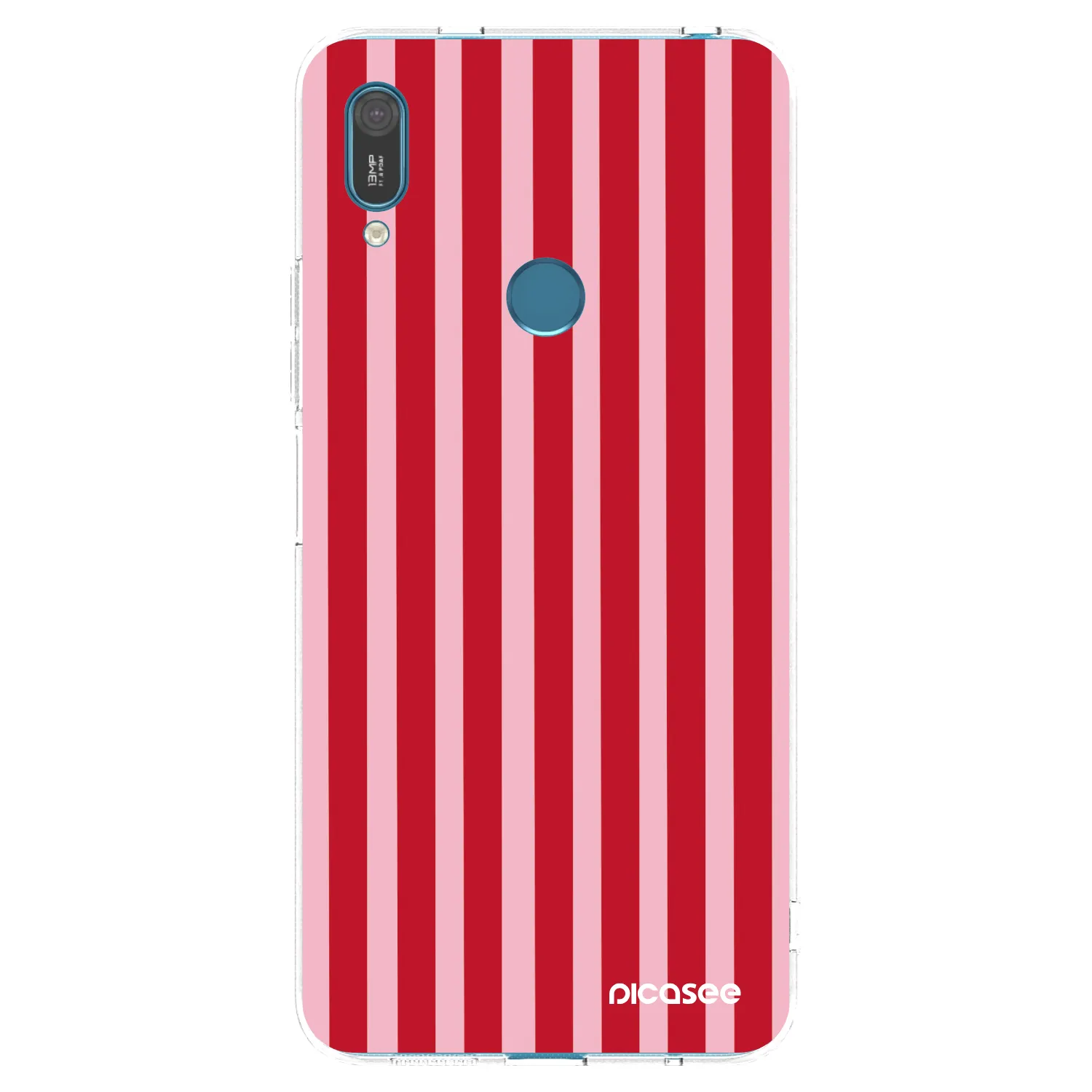 Picasee husă transparentă din silicon pentru Huawei Y7 2019 - Lines red