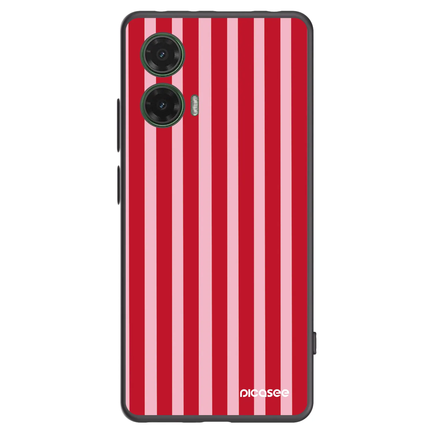 Picasee husă neagră din silicon pentru Motorola Moto G35 5G - Lines red