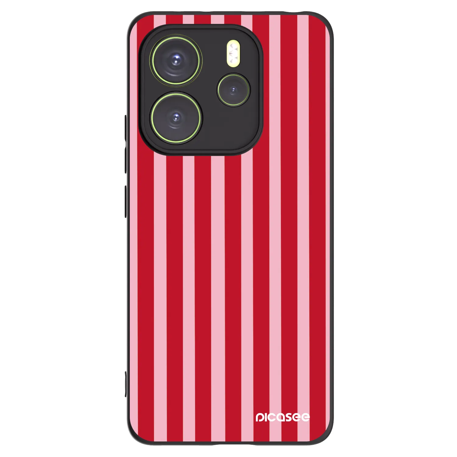 Picasee husă neagră din silicon pentru Xiaomi Redmi Note 14 4G - Lines red