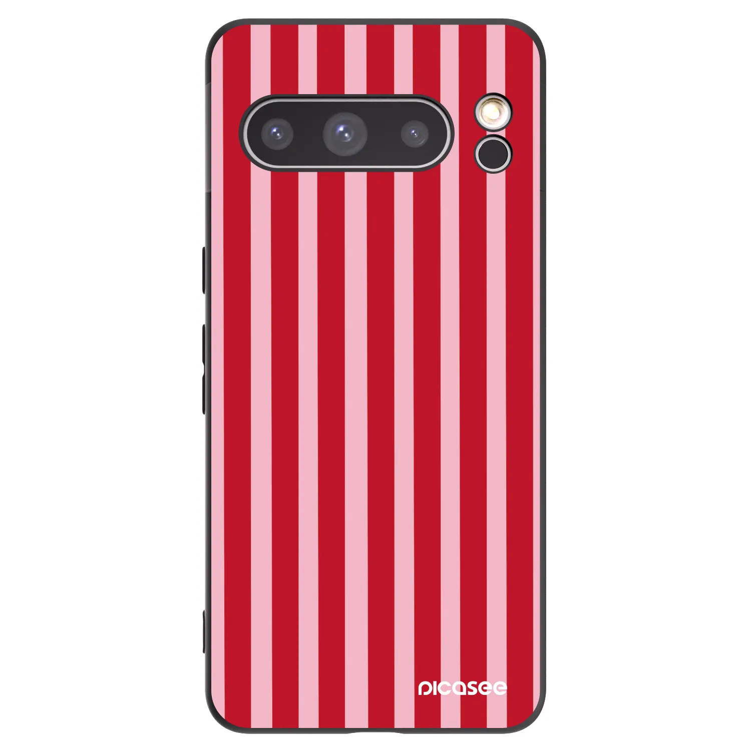 Picasee husă neagră din silicon pentru Google Pixel 8 Pro - Lines red