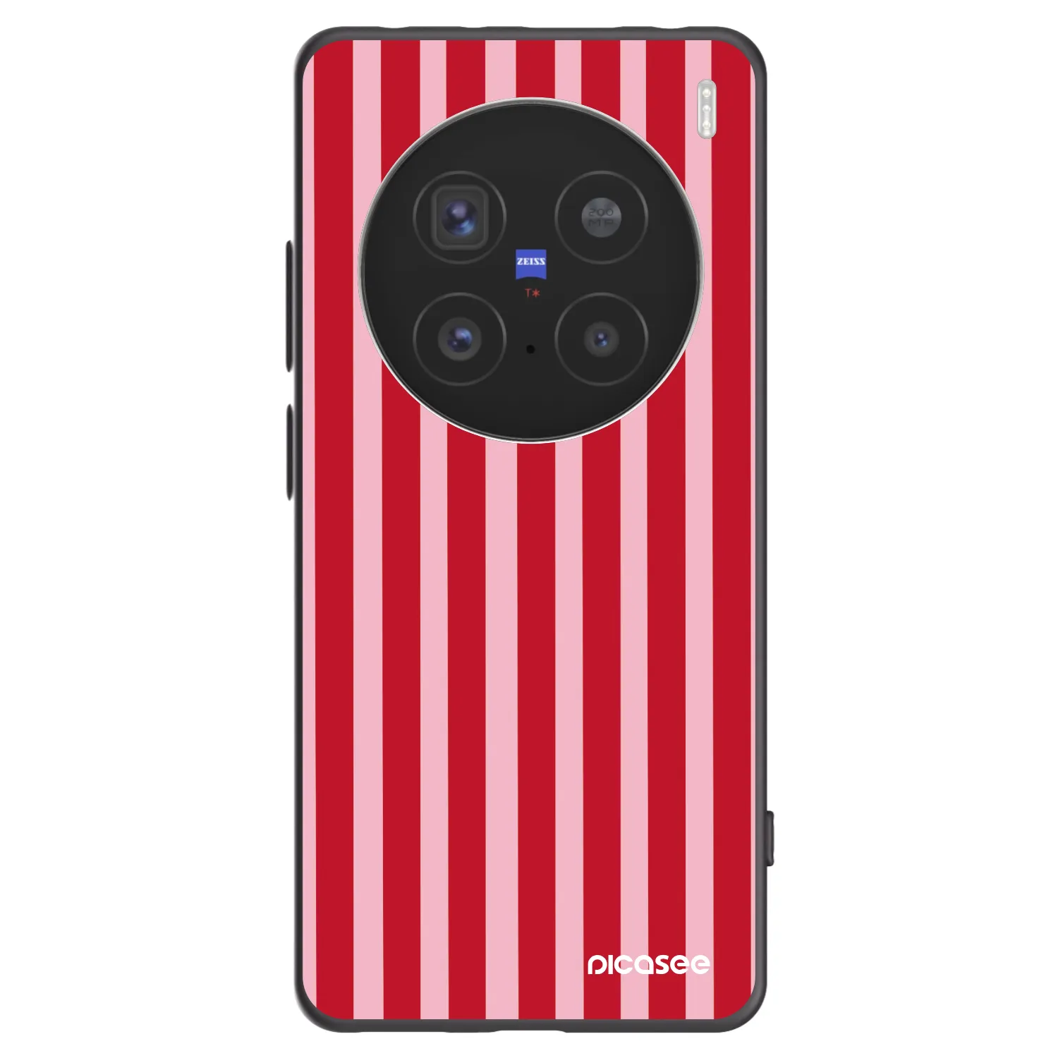 Picasee husă neagră din silicon pentru Vivo X200 Pro - Lines red