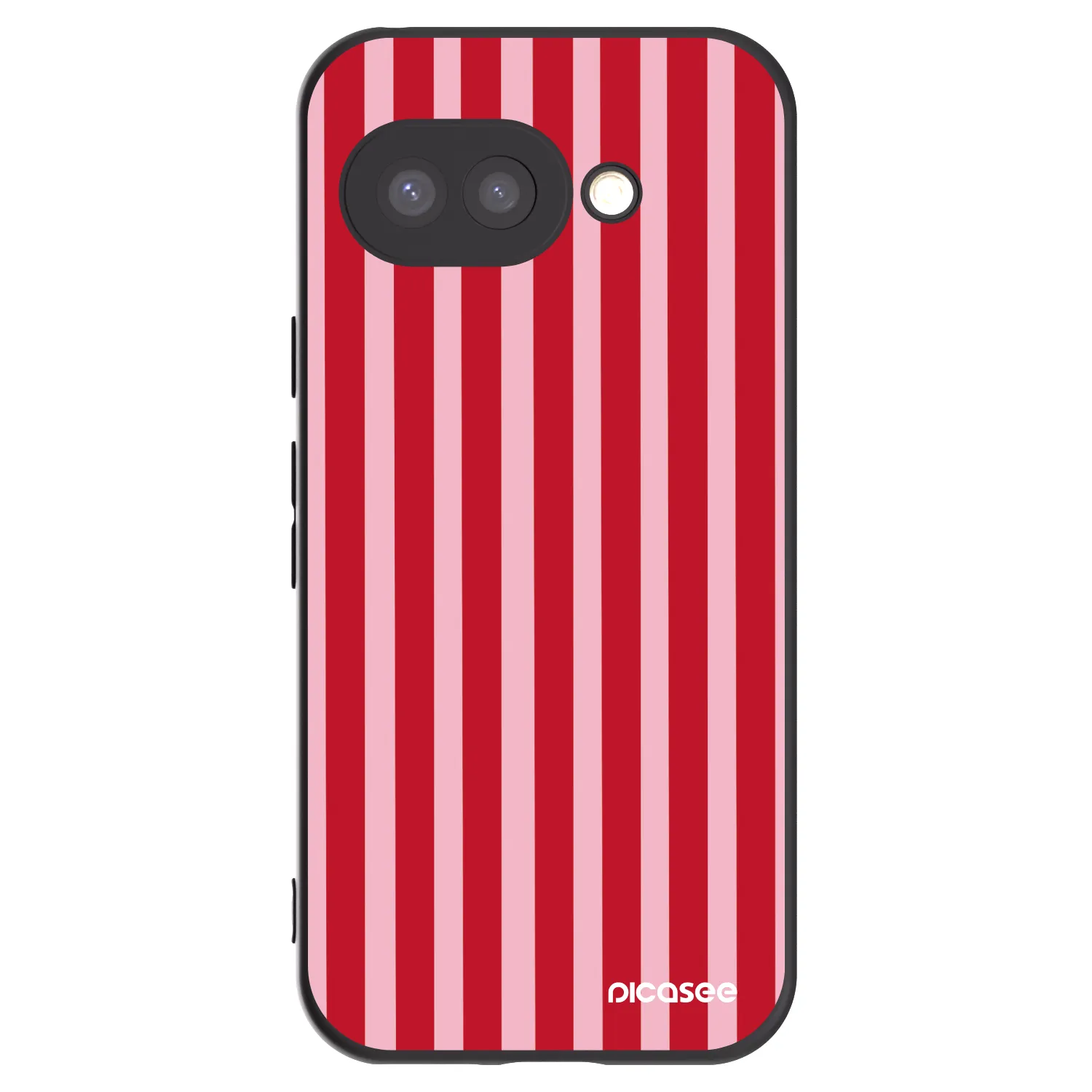 Picasee husă neagră din silicon pentru Google Pixel 9a - Lines red