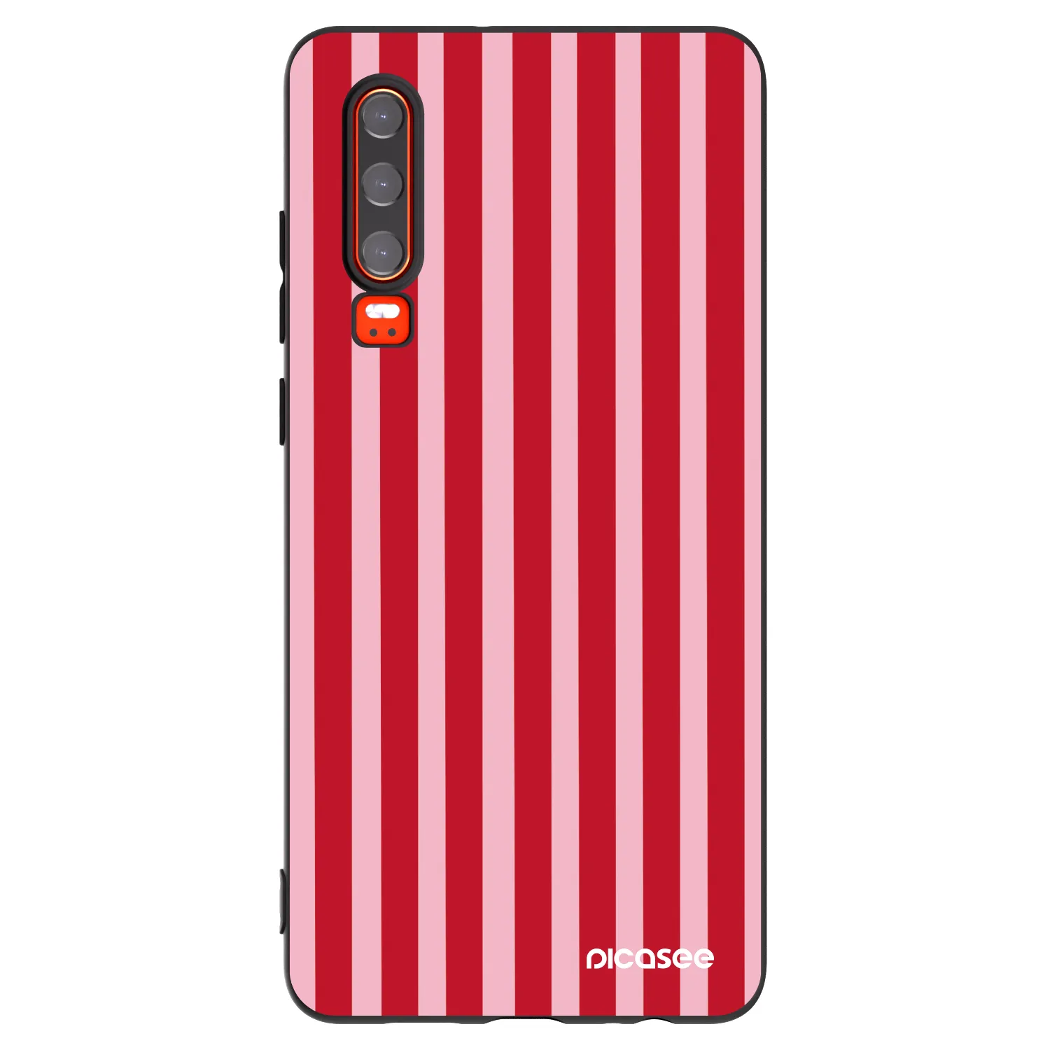 Picasee husă neagră din silicon pentru Huawei P30 - Lines red