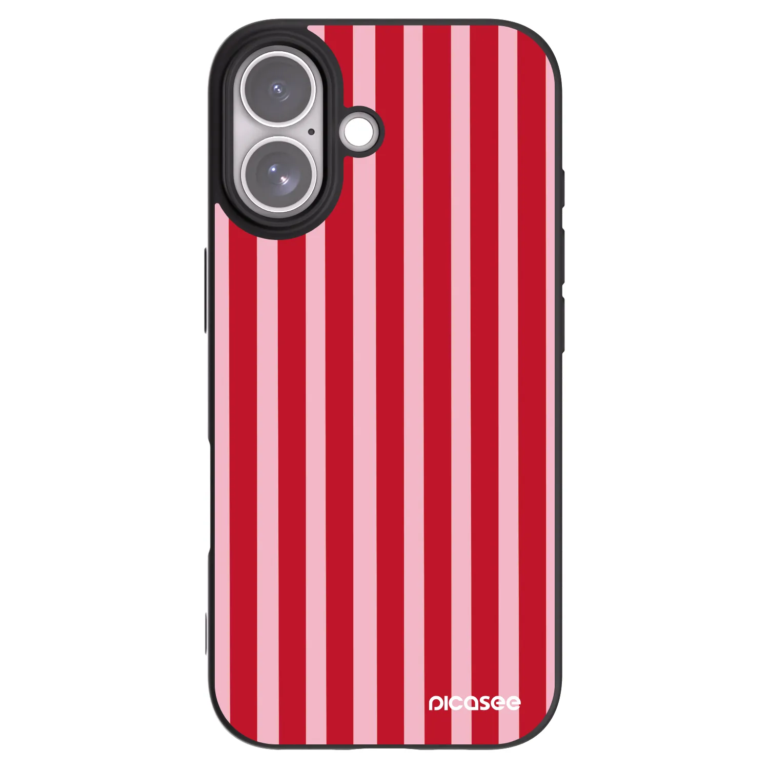 Picasee husă neagră din silicon pentru Apple iPhone 17 - Lines red