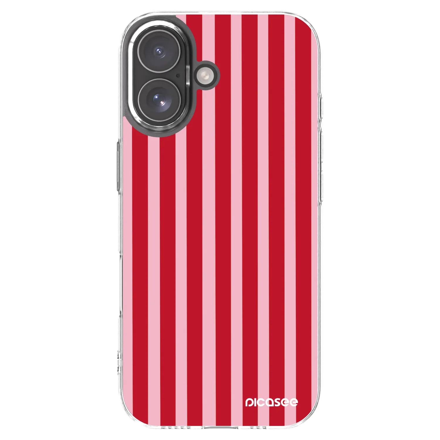 Picasee husă transparentă din silicon pentru Apple iPhone 17 - Lines red