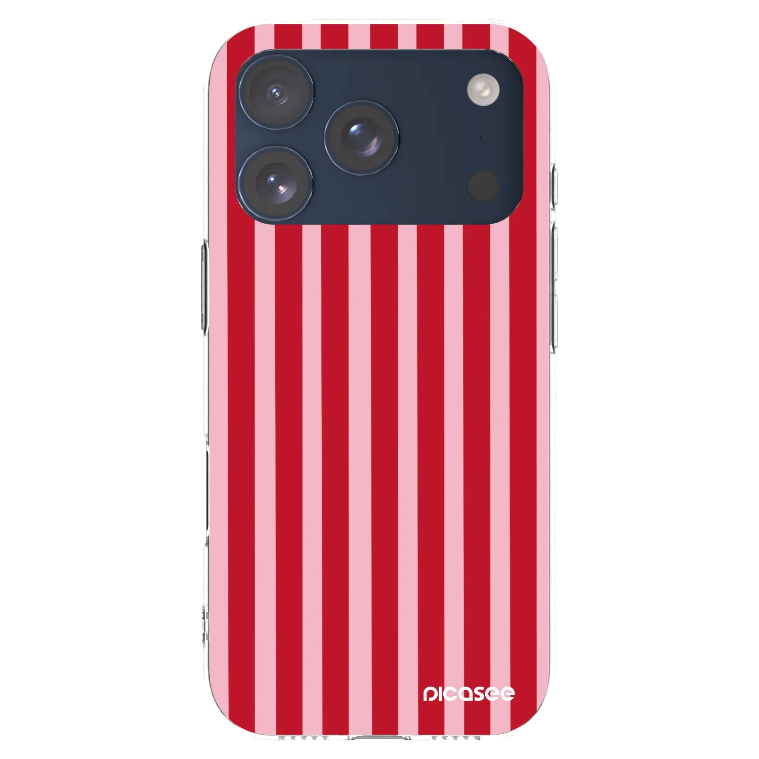 Picasee husă transparentă din silicon pentru Apple iPhone 17 Pro - Lines red