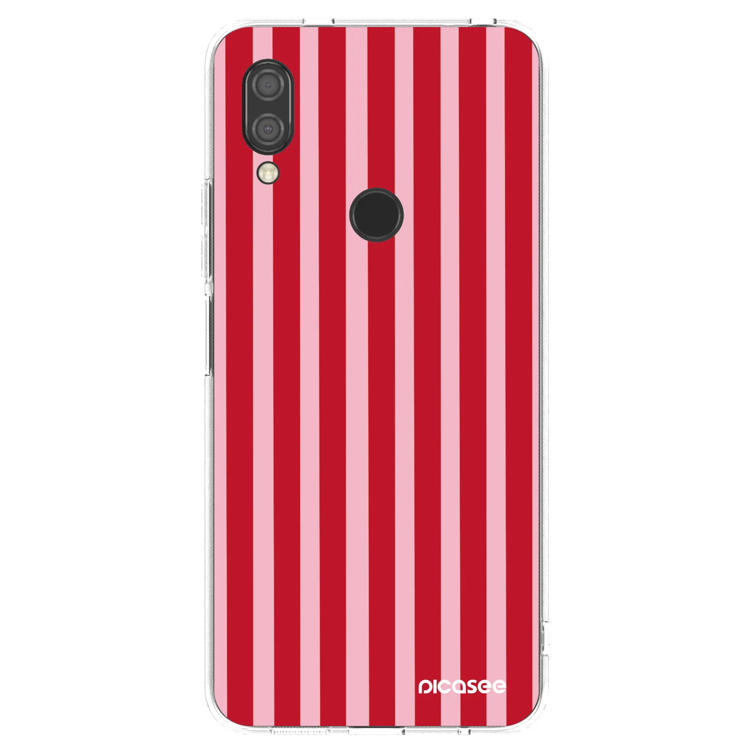 Picasee husă transparentă din silicon pentru Xiaomi Redmi 7 - Lines red