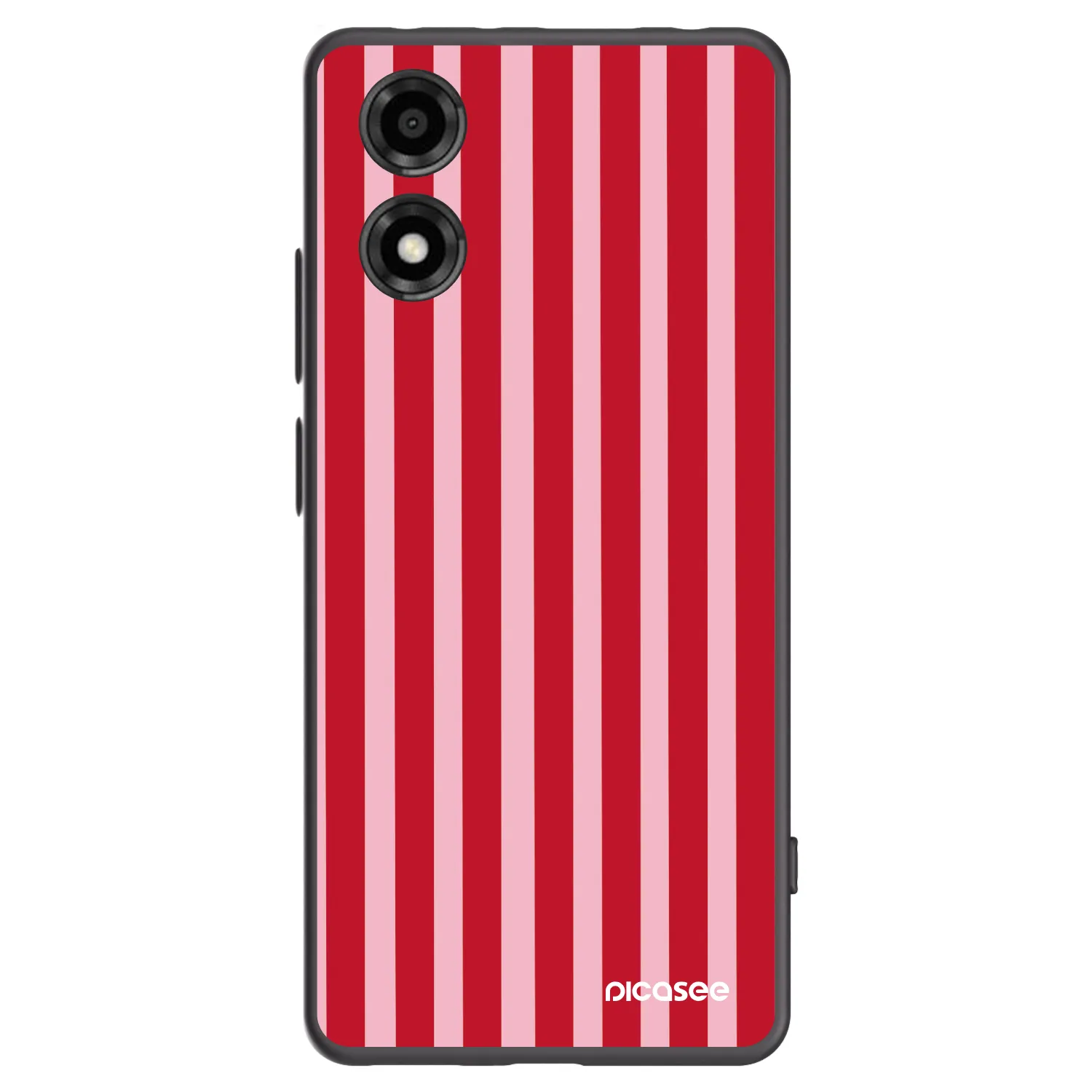 Picasee husă neagră din silicon pentru Motorola Moto E14 - Lines red