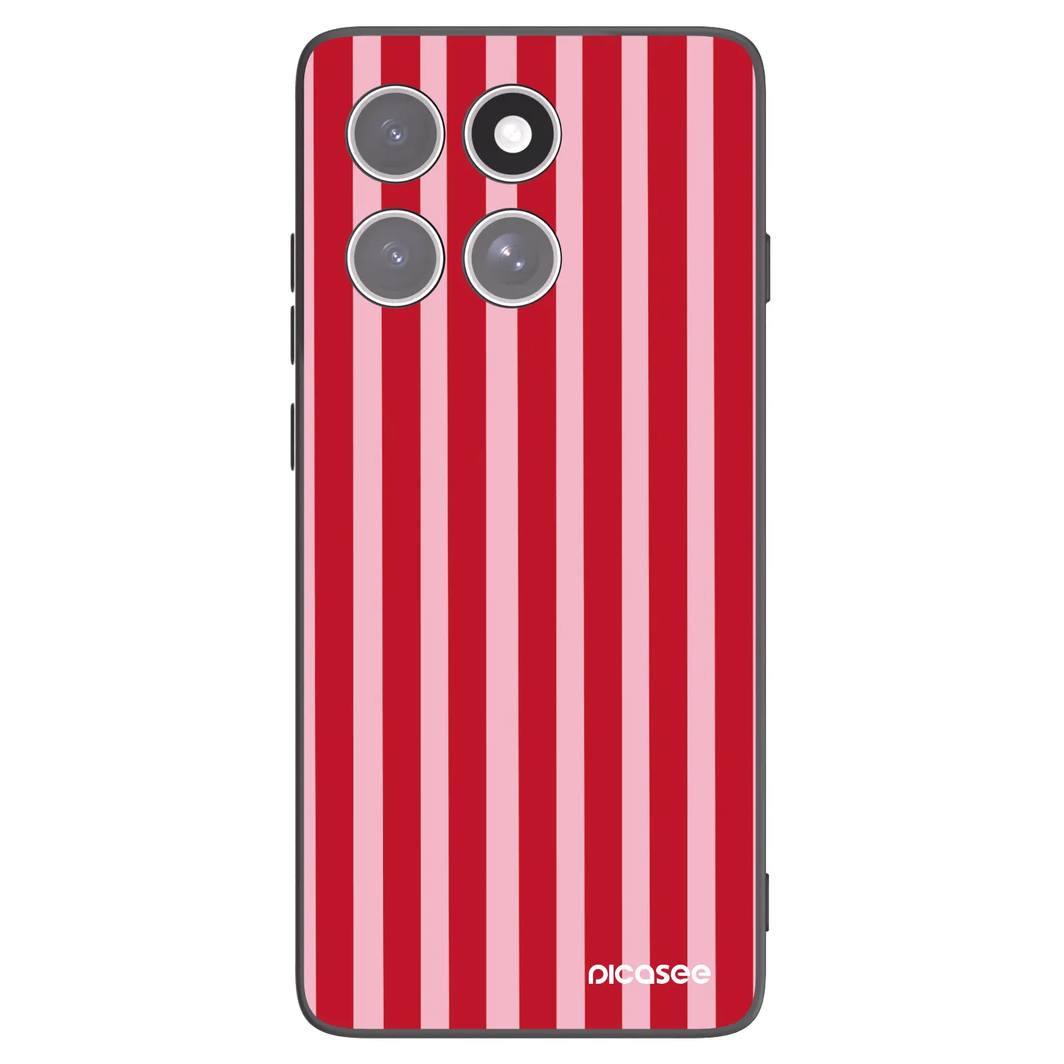 Picasee husă neagră din silicon pentru Motorola Edge 60 Pro - Lines red
