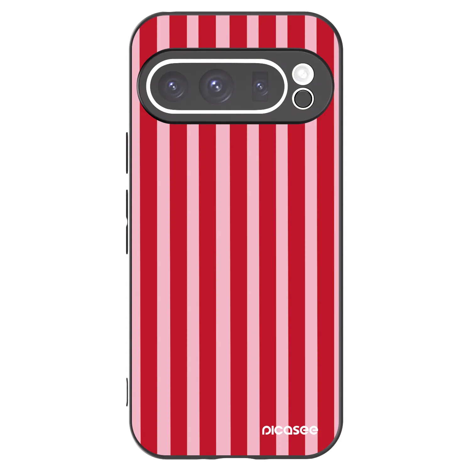 Picasee husă neagră din silicon pentru Google Pixel 9 Pro XL - Lines red