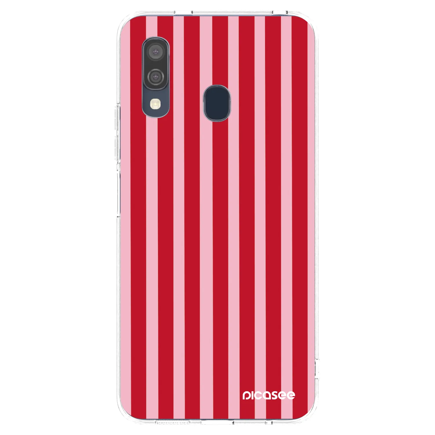 Picasee husă transparentă din silicon pentru Samsung Galaxy A40 A405F - Lines red