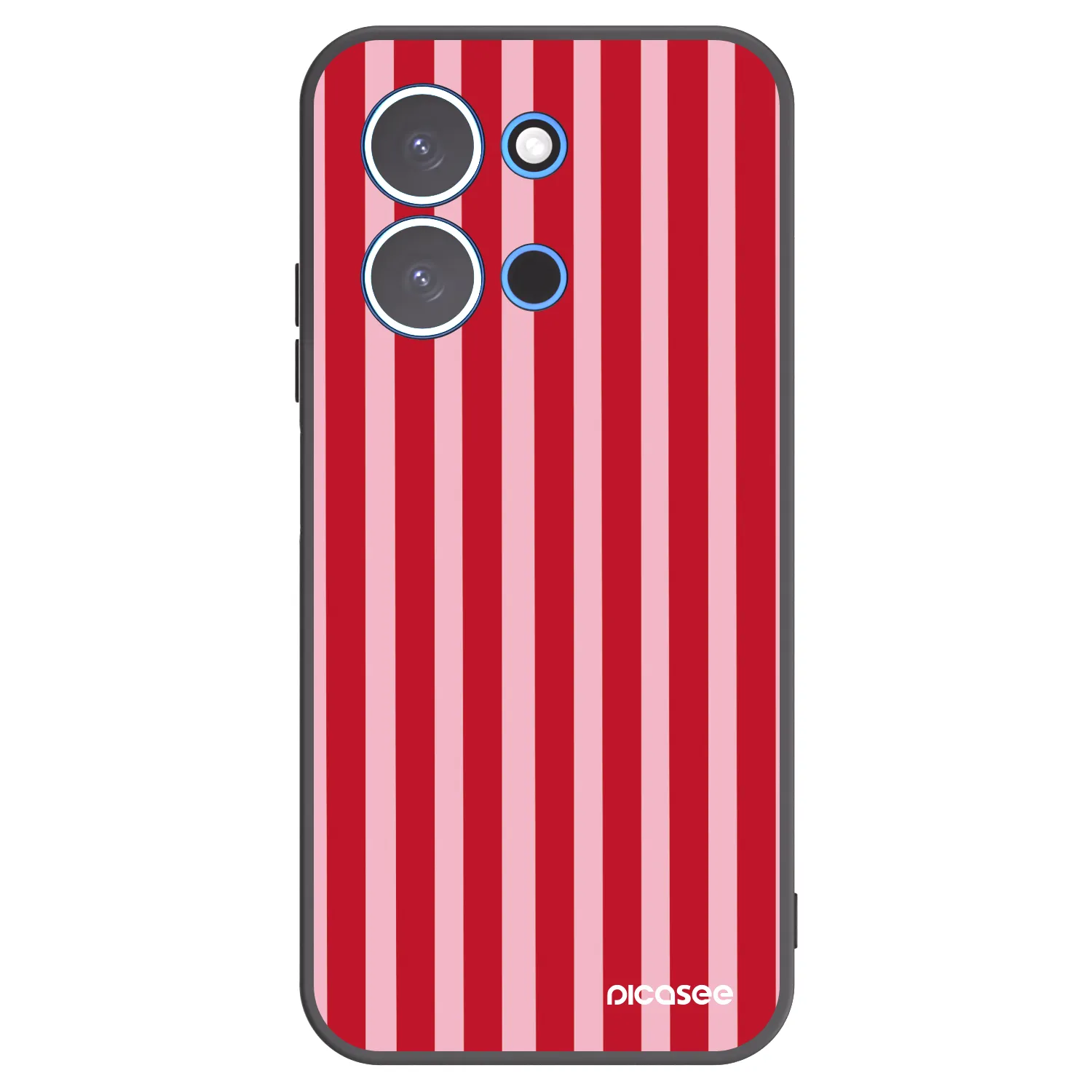 Picasee husă neagră din silicon pentru Xiaomi Redmi 15C 4G - Lines red