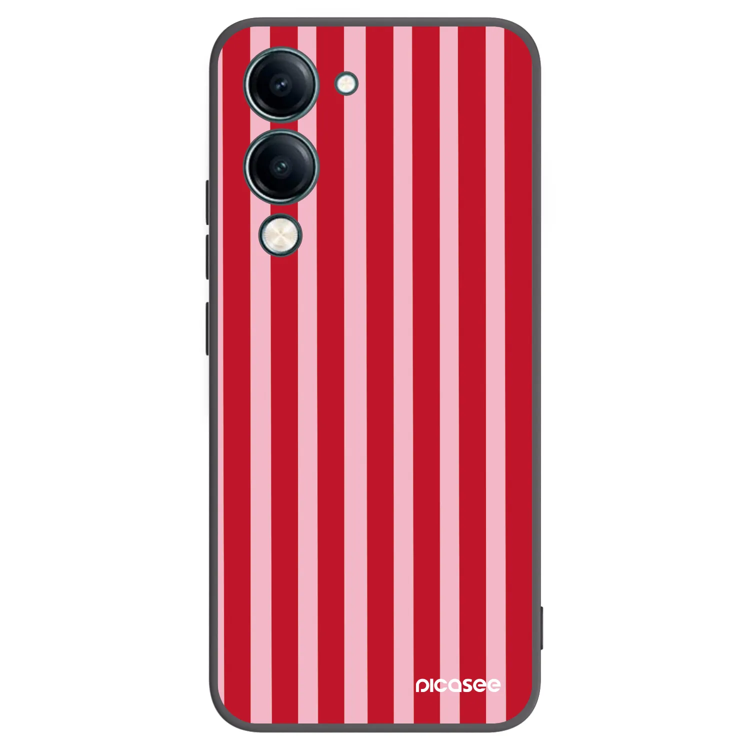 Picasee husă neagră din silicon pentru Vivo Y29s 5G - Lines red