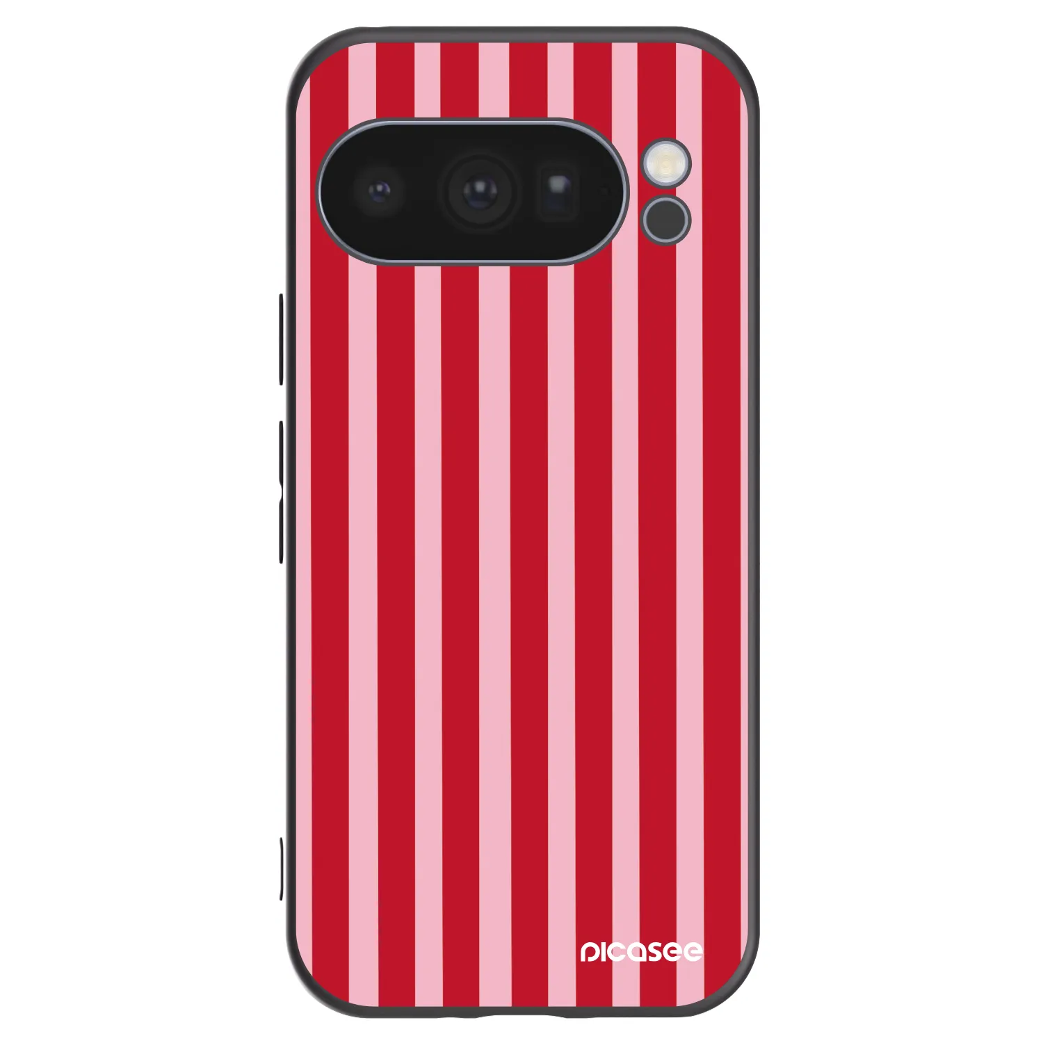 Picasee husă neagră din silicon pentru Google Pixel 10 Pro - Lines red