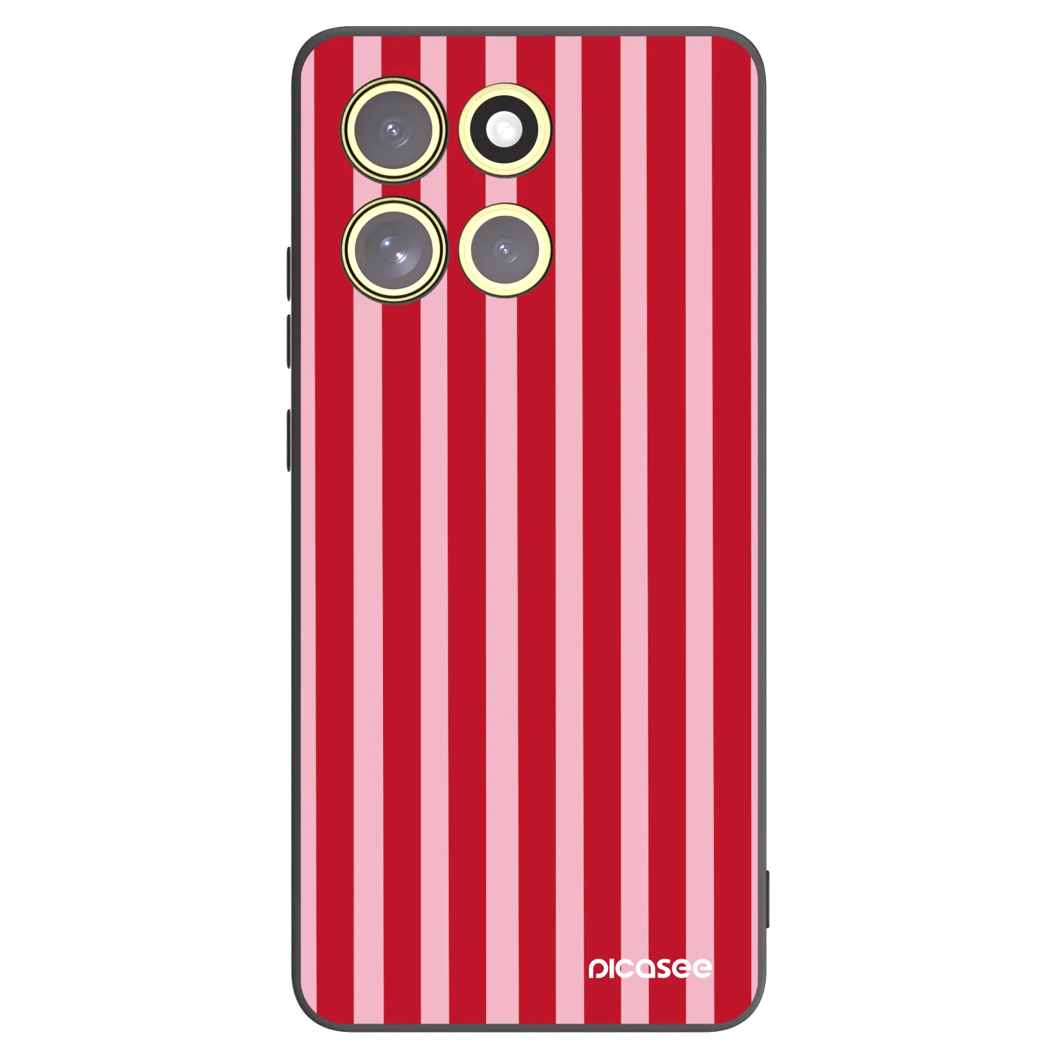 Picasee husă neagră din silicon pentru Motorola Moto G86 Power 5G - Lines red