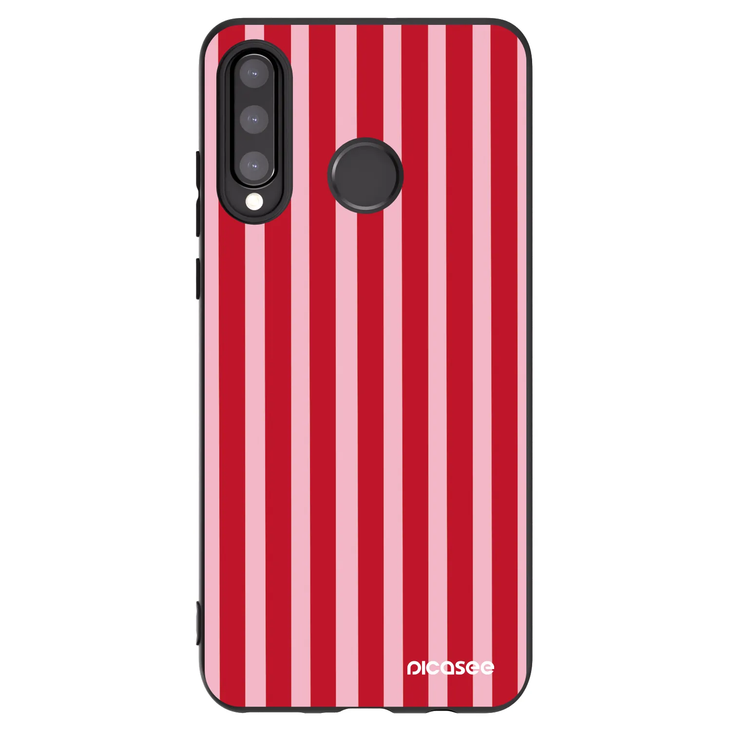 Picasee husă neagră din silicon pentru Huawei P30 Lite - Lines red