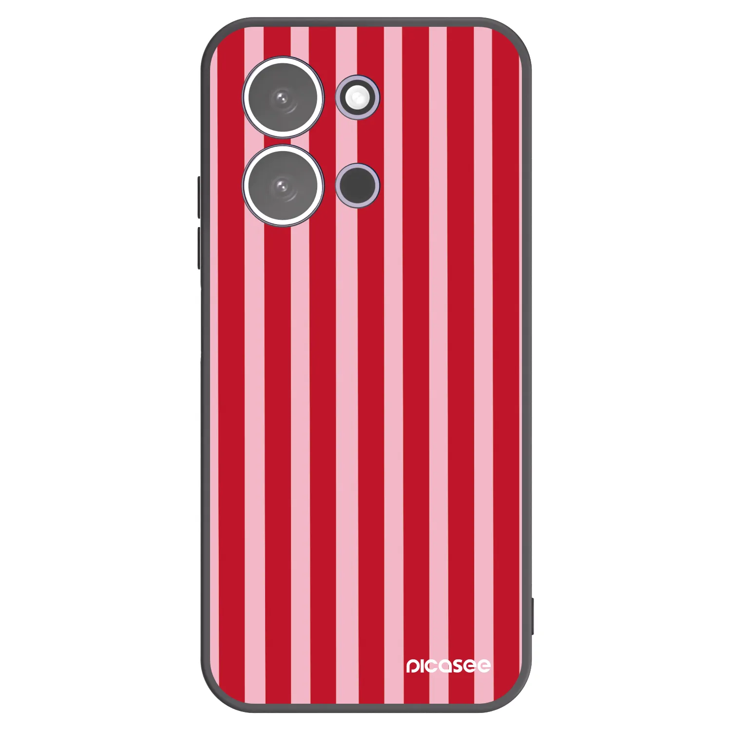 Picasee husă neagră din silicon pentru Xiaomi Redmi 15C 5G - Lines red