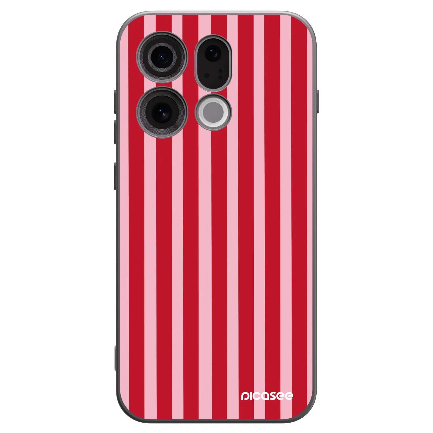 Picasee husă neagră din silicon pentru OPPO Find X9 - Lines red