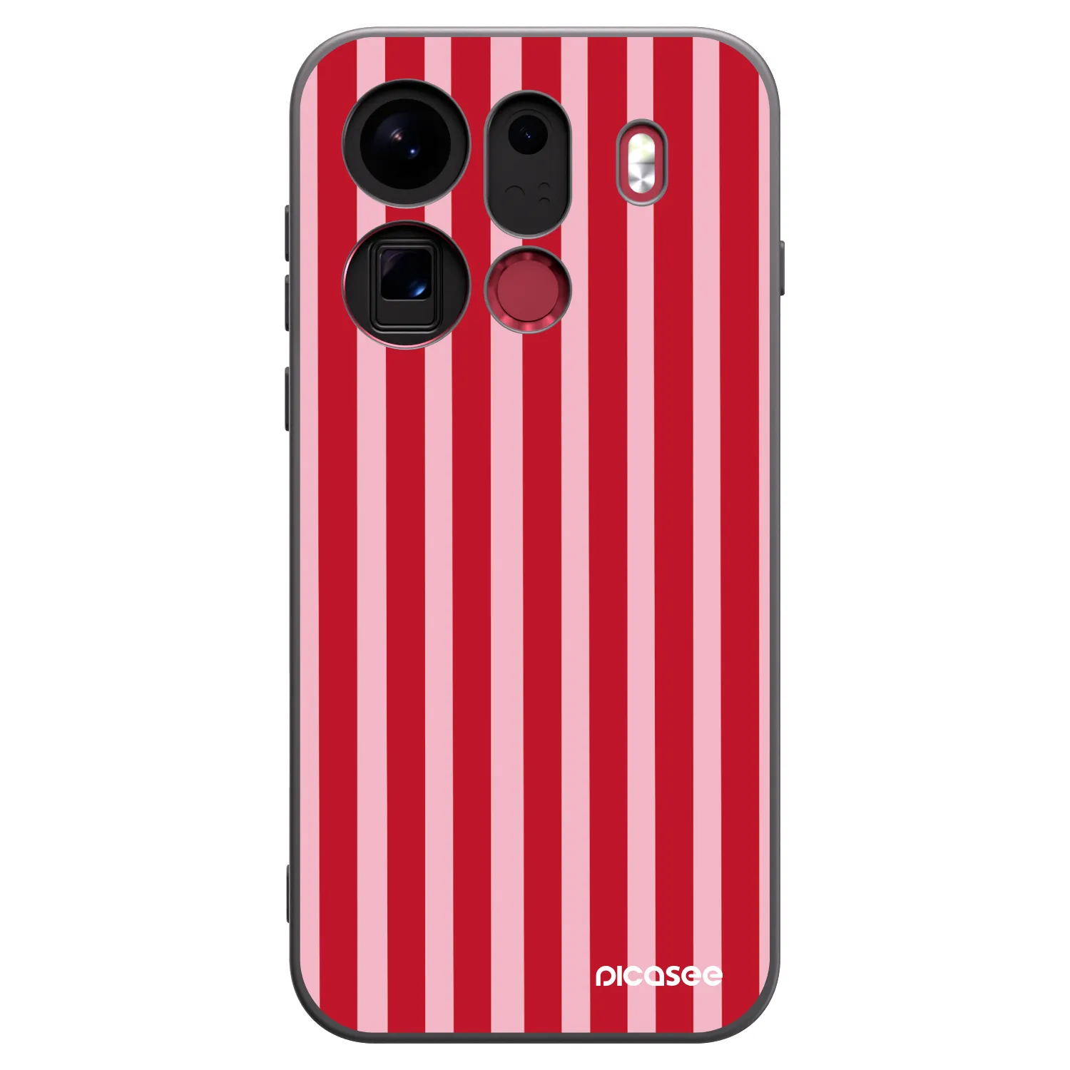 Picasee husă neagră din silicon pentru OPPO Find X9 Pro - Lines red