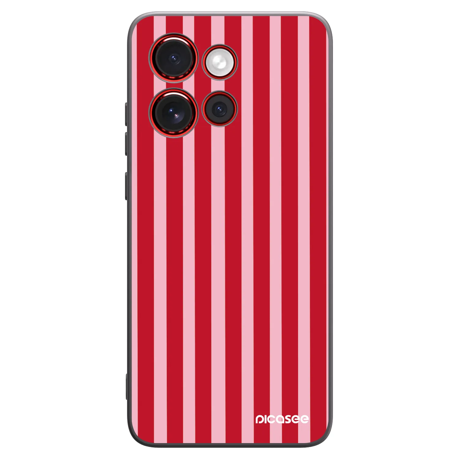 Picasee husă neagră din silicon pentru Motorola Edge 60 Neo 5G - Lines red