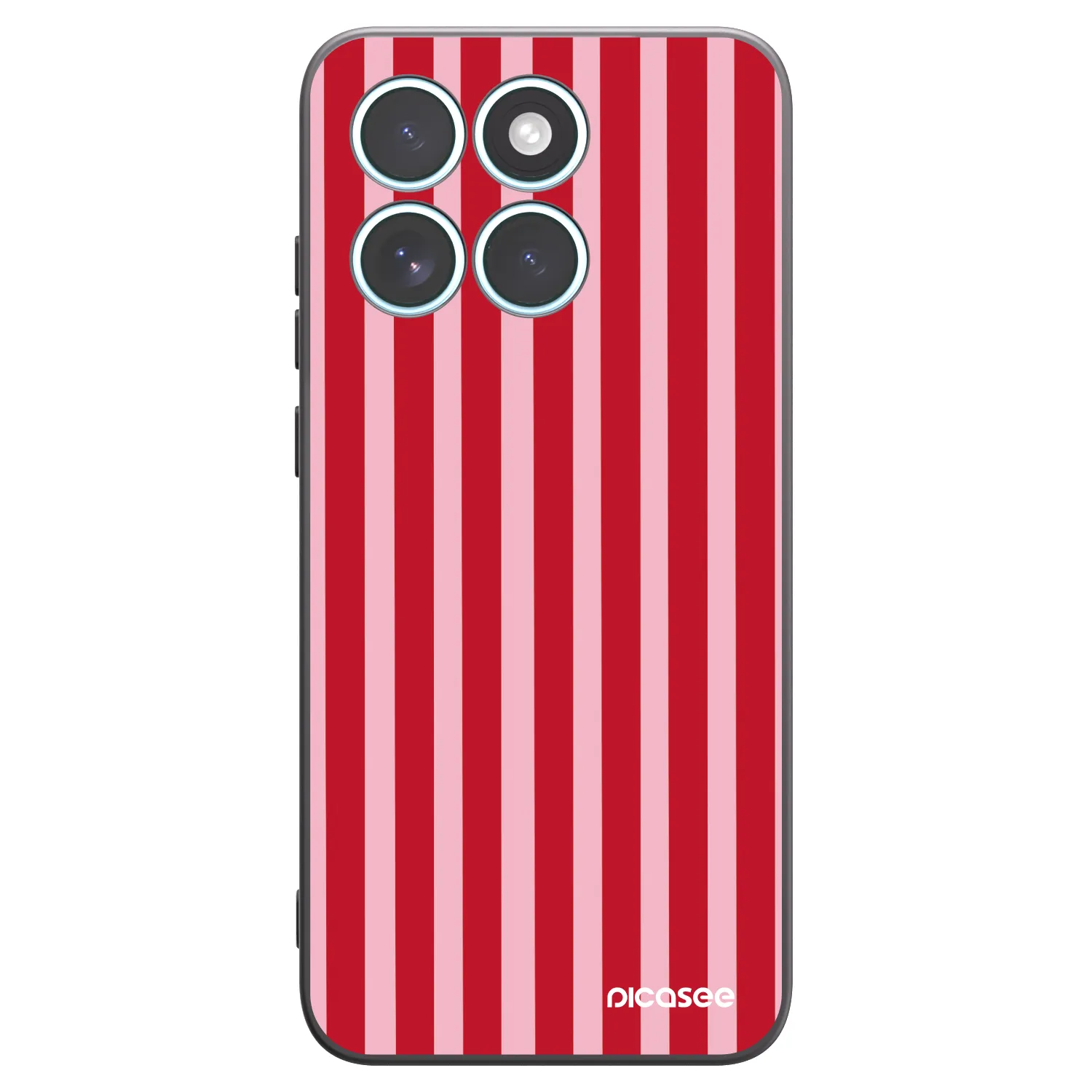 Picasee husă neagră din silicon pentru Motorola Edge 70 Fusion - Lines red
