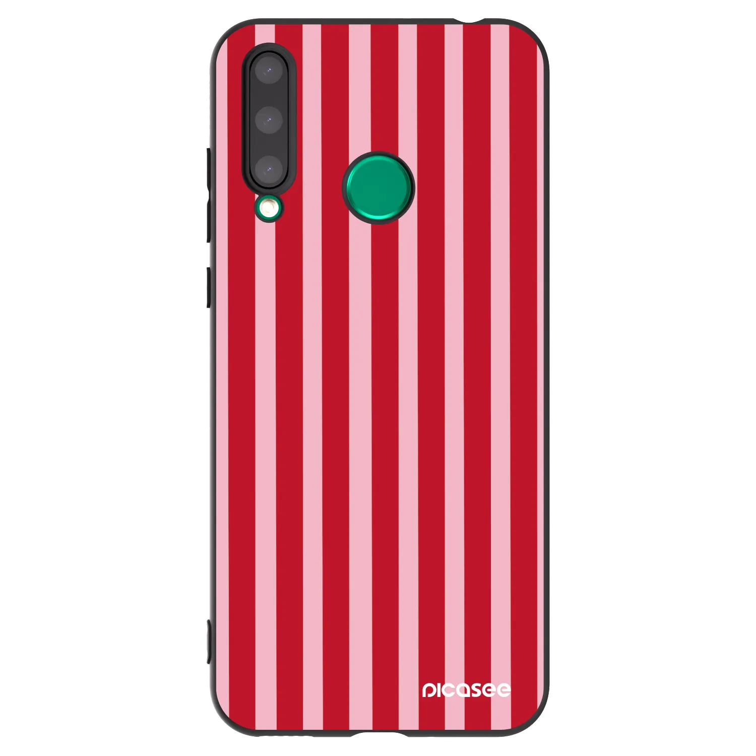 Picasee husă neagră din silicon pentru Honor 20 Lite - Lines red