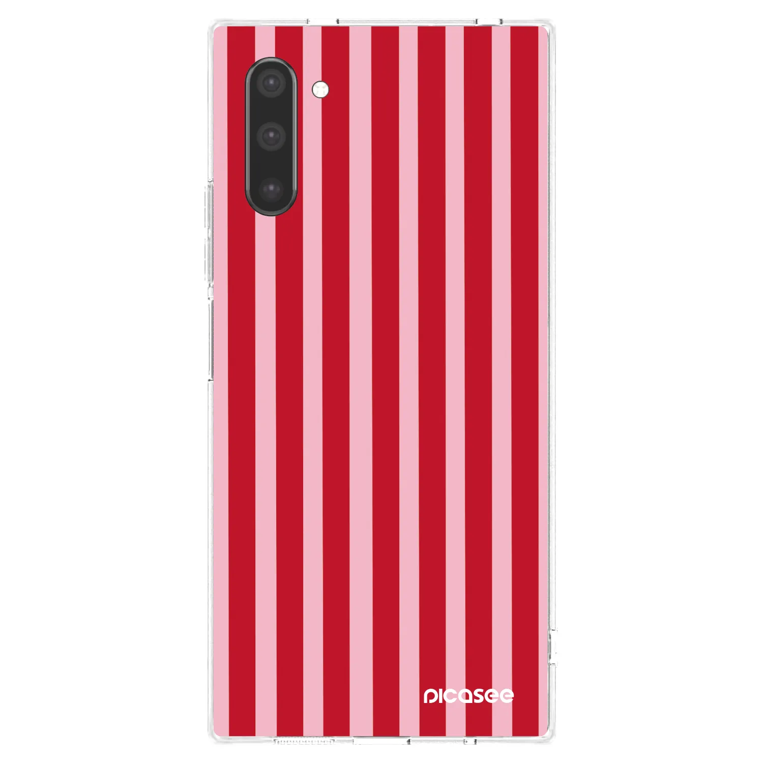 Picasee husă transparentă din silicon pentru Samsung Galaxy Note 10 N970F - Lines red