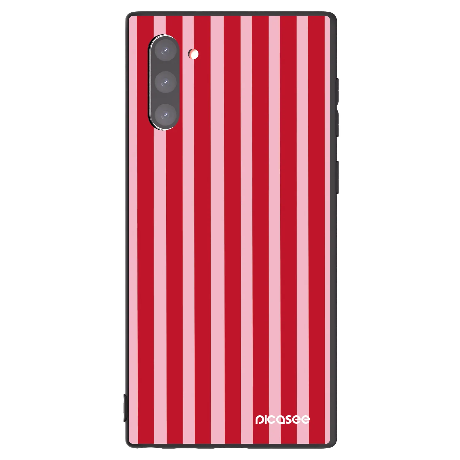 Picasee husă neagră din silicon pentru Samsung Galaxy Note 10 N970F - Lines red