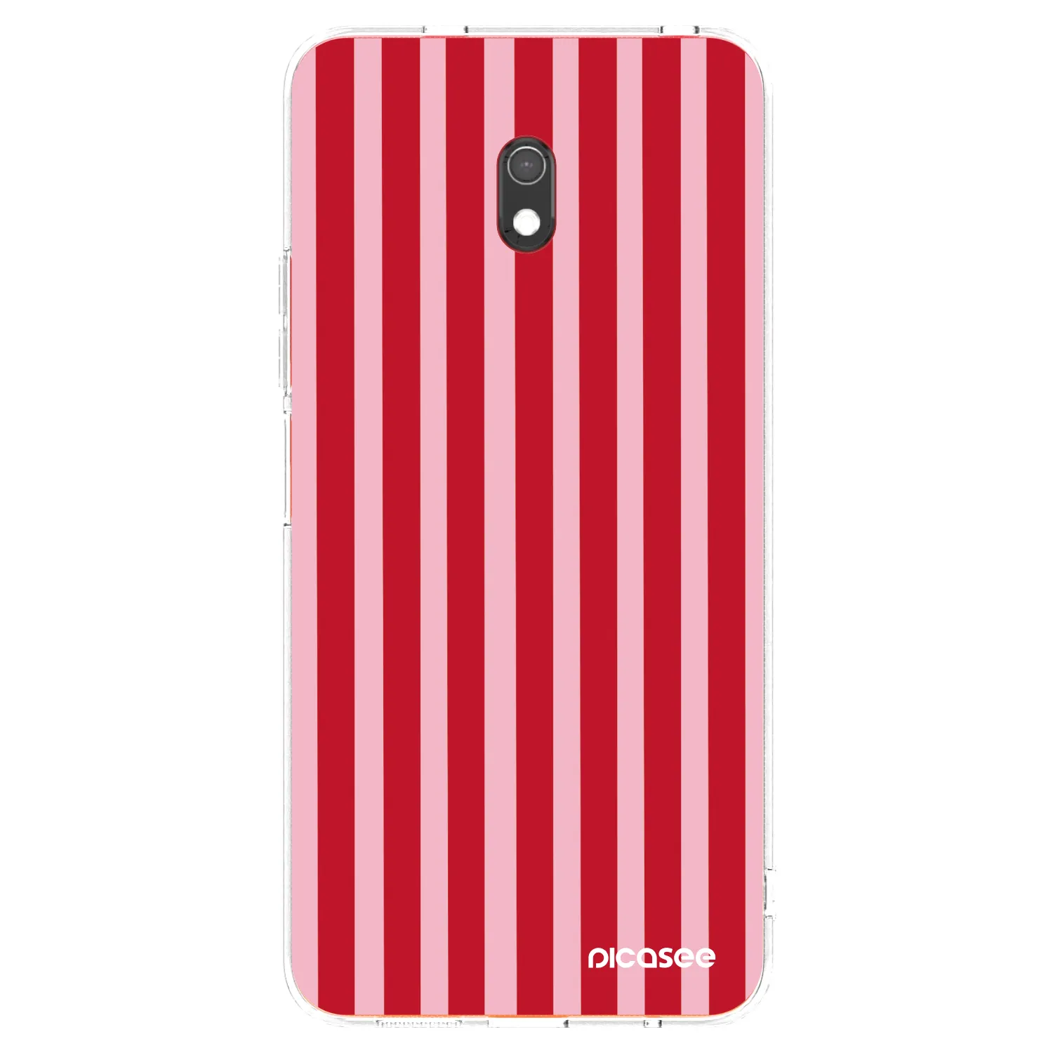 Picasee husă transparentă din silicon pentru Xiaomi Redmi 8A - Lines red