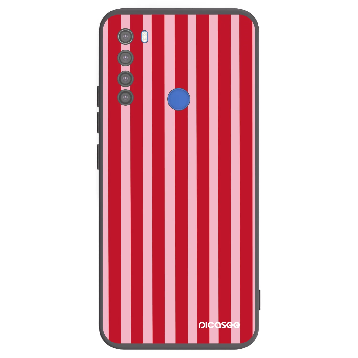 Picasee husă neagră din silicon pentru Xiaomi Redmi Note 8T - Lines red