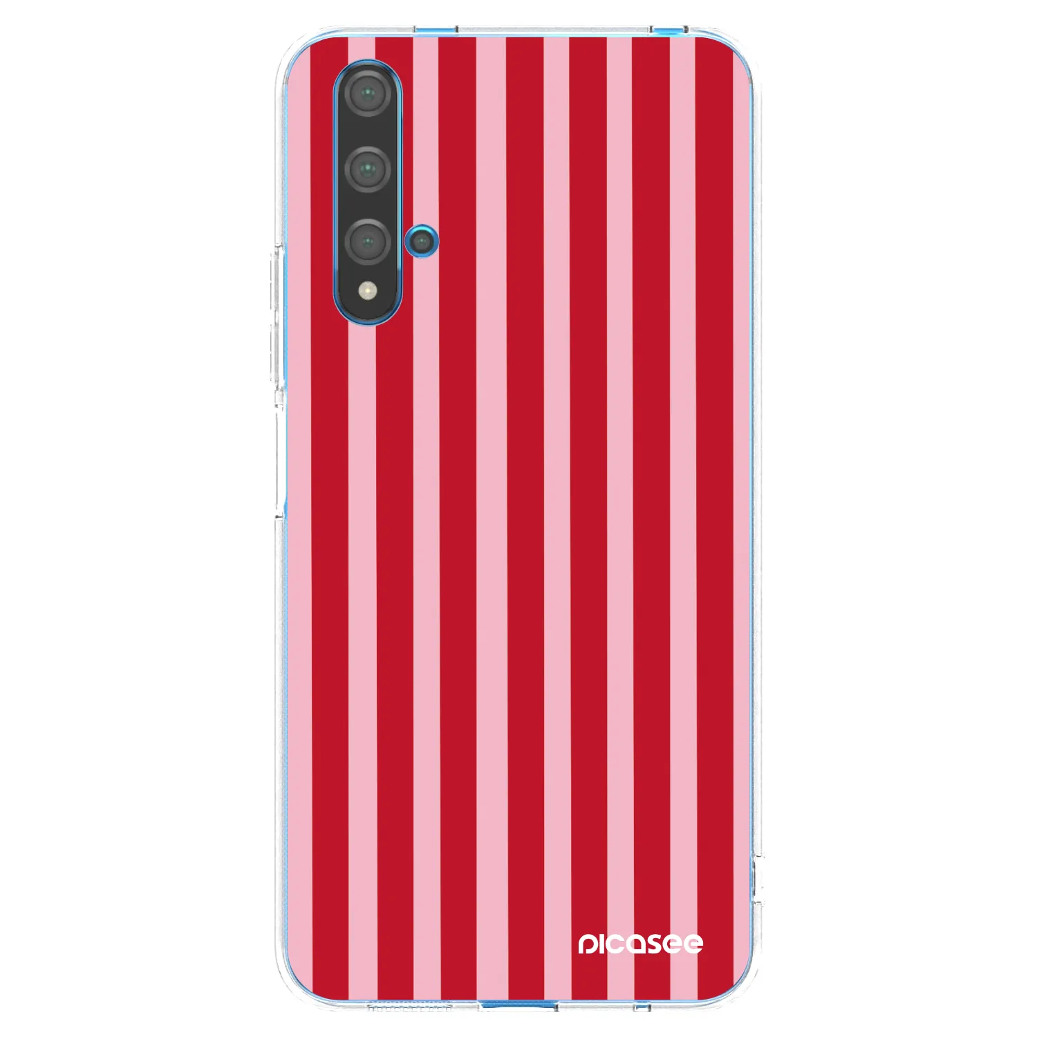 Picasee husă transparentă din silicon pentru Huawei Nova 5T - Lines red