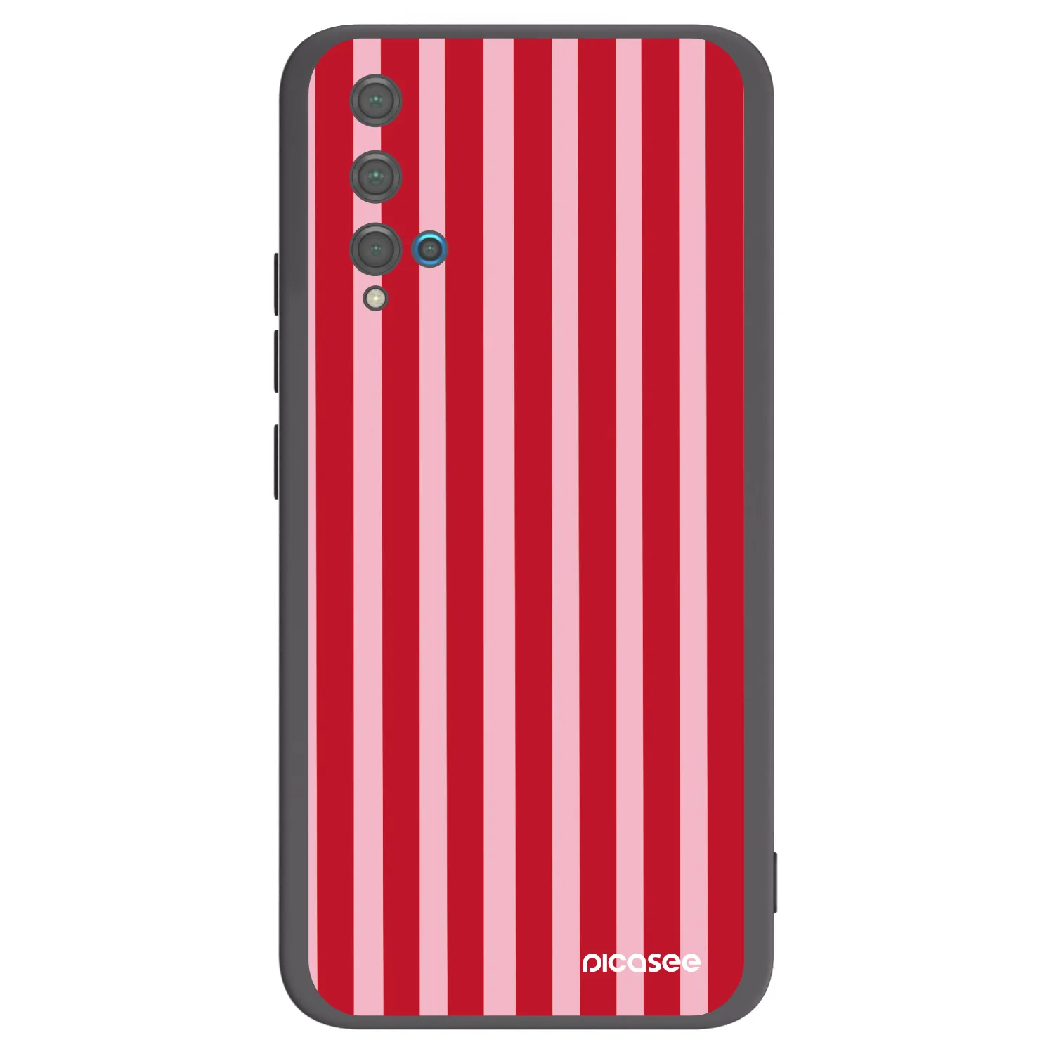 Picasee husă neagră din silicon pentru Huawei Nova 5T - Lines red