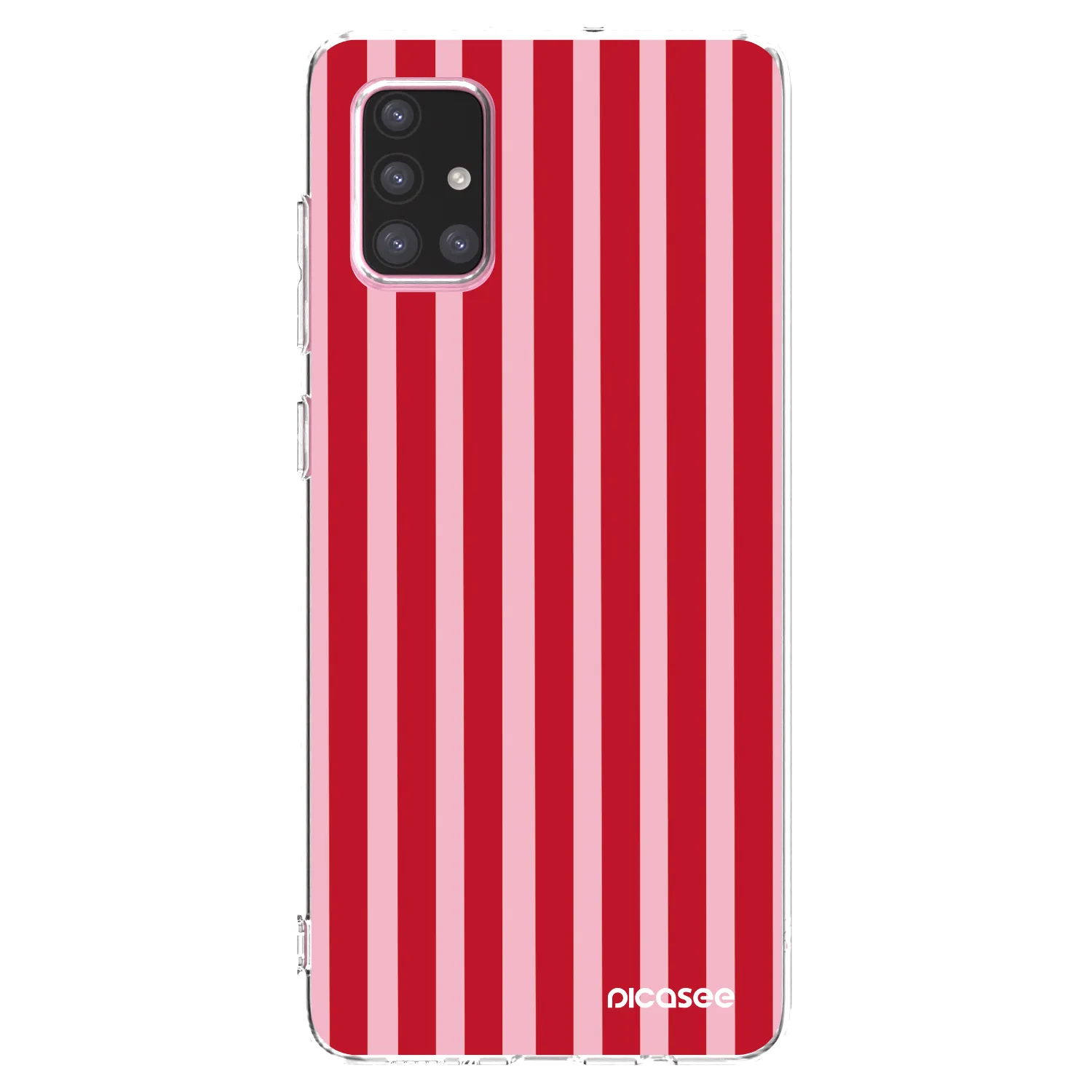Picasee husă transparentă din silicon pentru Samsung Galaxy A71 A715F - Lines red