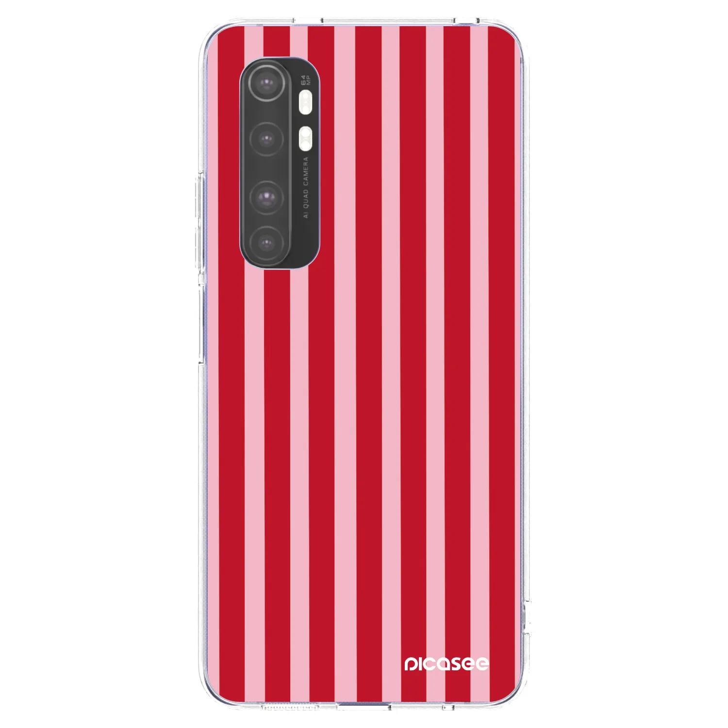 Picasee husă transparentă din silicon pentru Xiaomi Mi Note 10 Lite - Lines red