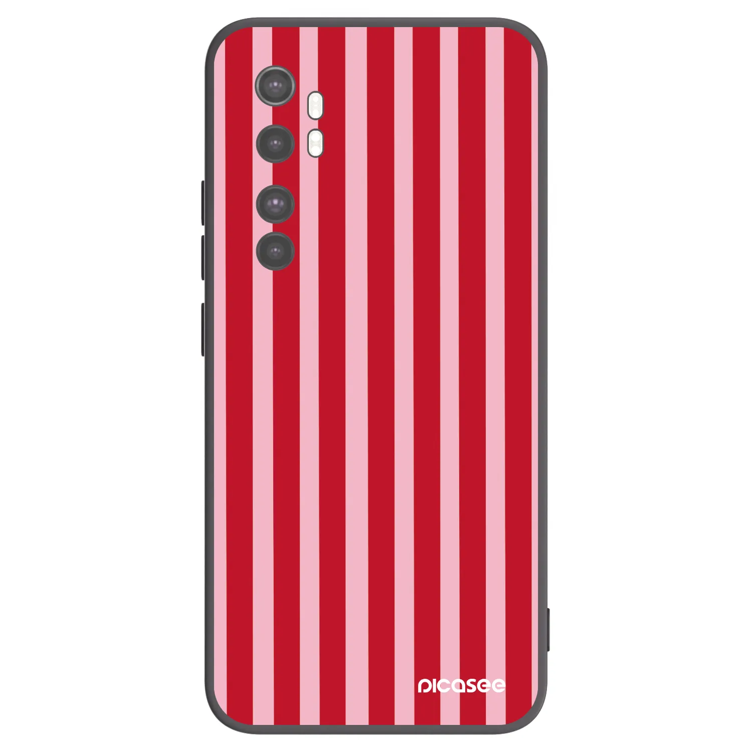 Picasee husă neagră din silicon pentru Xiaomi Mi Note 10 Lite - Lines red